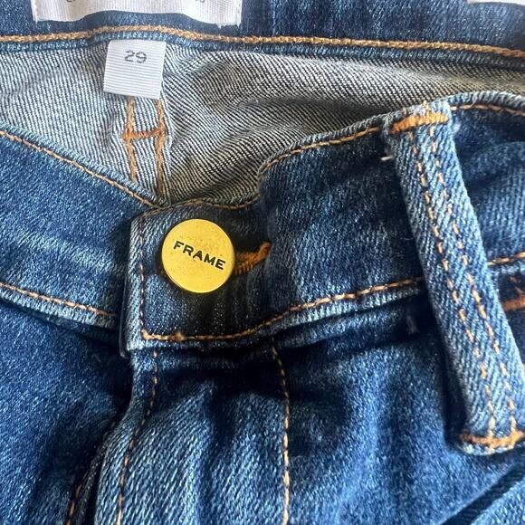 Frame Women’s Le High Straight Leg Jeans Medium Dark Wash Size 29 - Picture 7 of 11